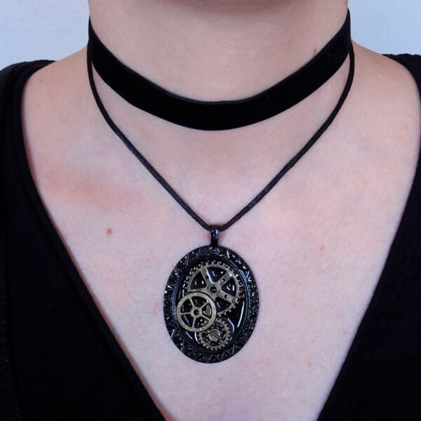 Collier double Engrenages