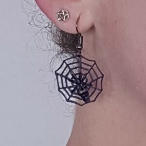 Boucles d'oreilles toile d'araignée
