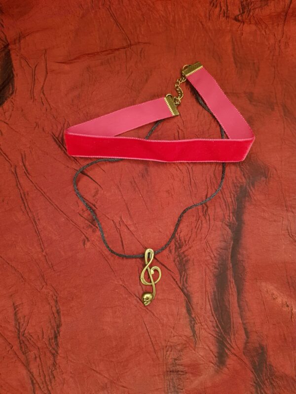 Collier double clef de sol crâne – Image 4