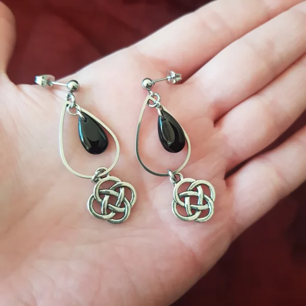 Boucles d'oreilles noeud Dara celte