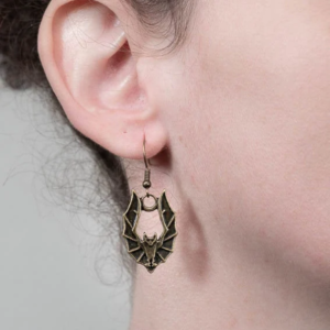 Boucles d'oreilles chauve souris couleur bronze