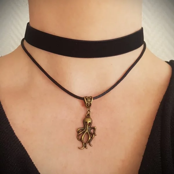 Collier choker à double rang Kraken