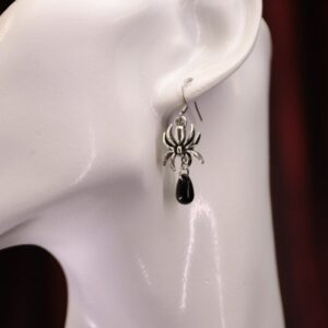 Boucles d'oreilles l'araignée à la perle