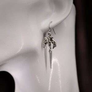 Boucles d'oreilles chauve souris avec spike