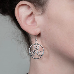 Boucles d'oreilles triskel, motif celtique