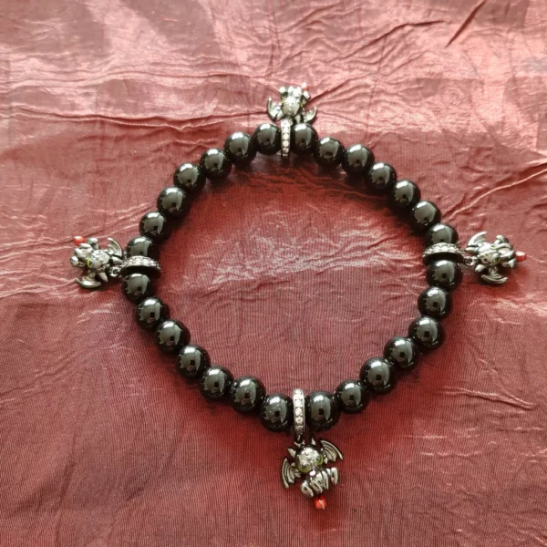 Bracelet L'envolée, en onyx et argent