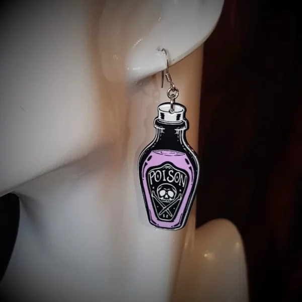 Boucles d'oreilles pastel gothique poison