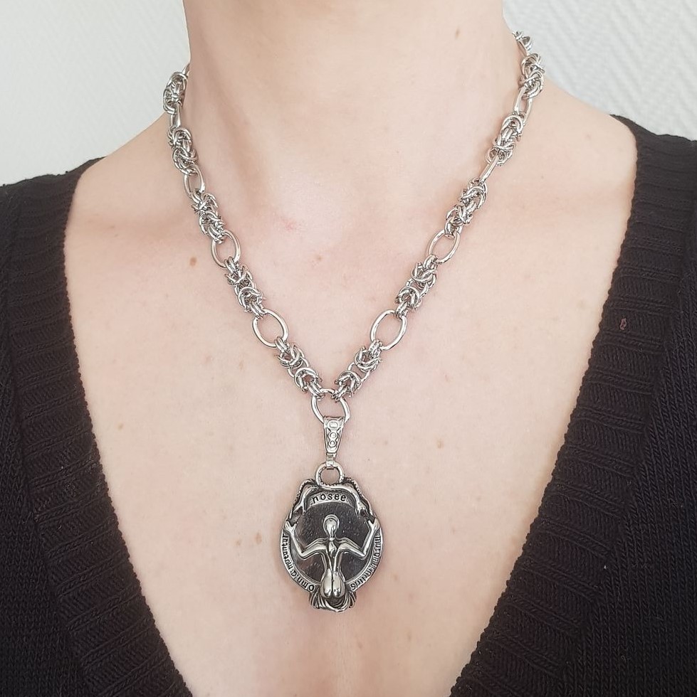 Collier Death Mirror, en acier inoxydable 1