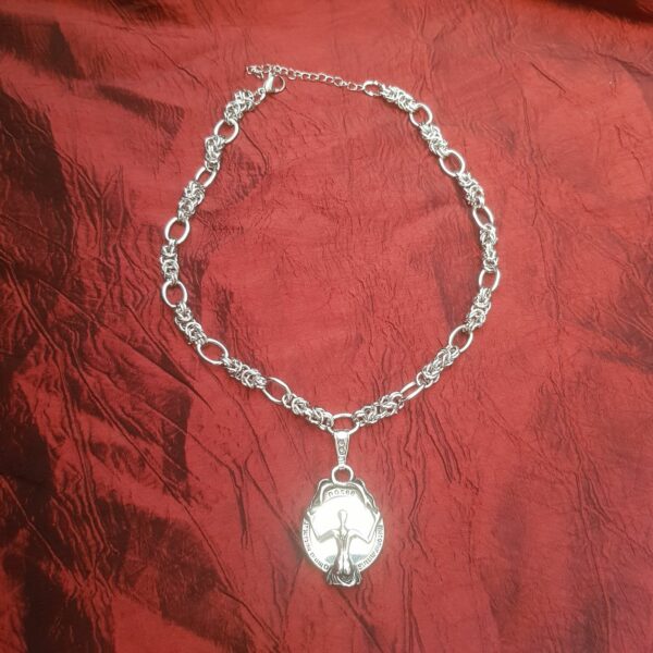 Collier Death Mirror, en acier inoxydable