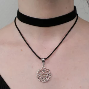 Collier double pentacle en entrelacs celtes