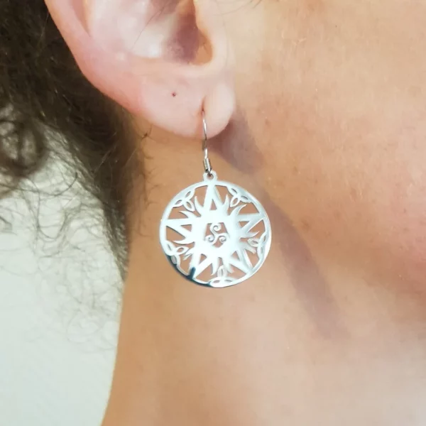 Boucles d'oreilles pentacle et triskel