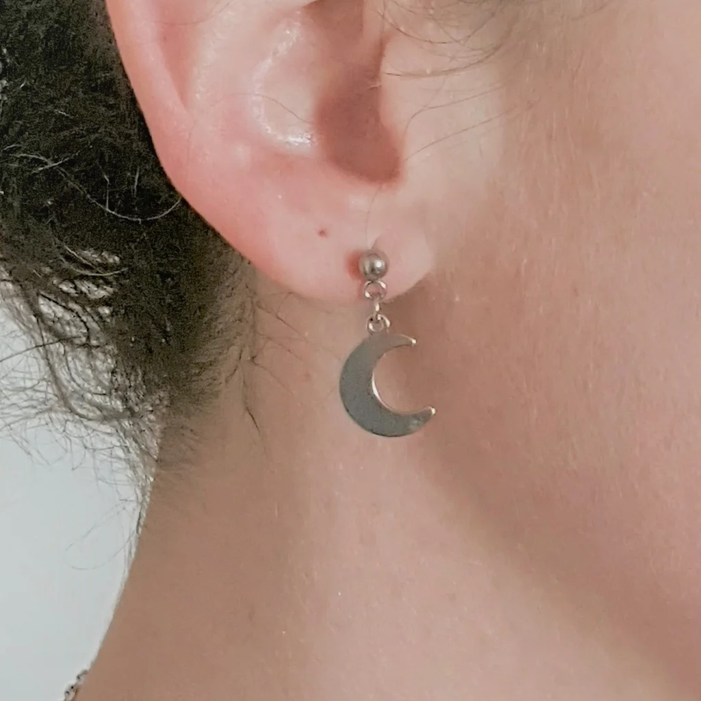 Boucles d'oreilles petit croissant de lune