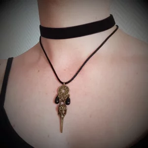 Collier double corbeau Raven's tears