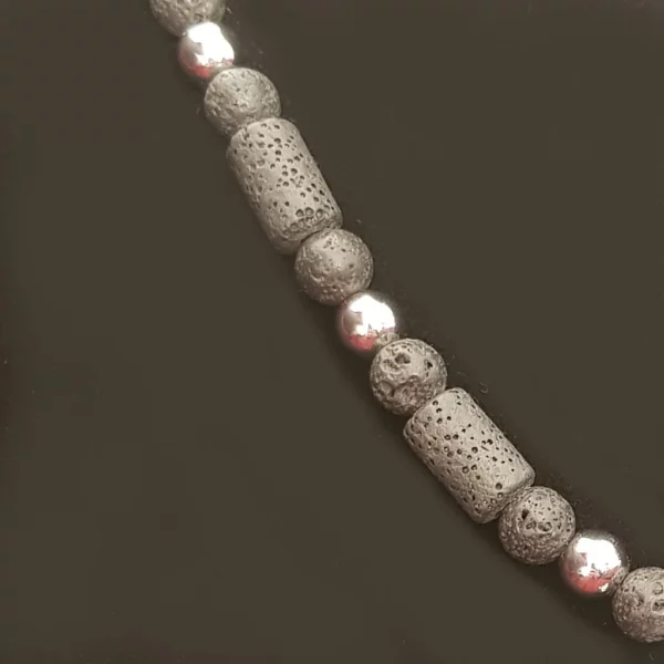 Collier Kraken en lave et acier inox – Image 4