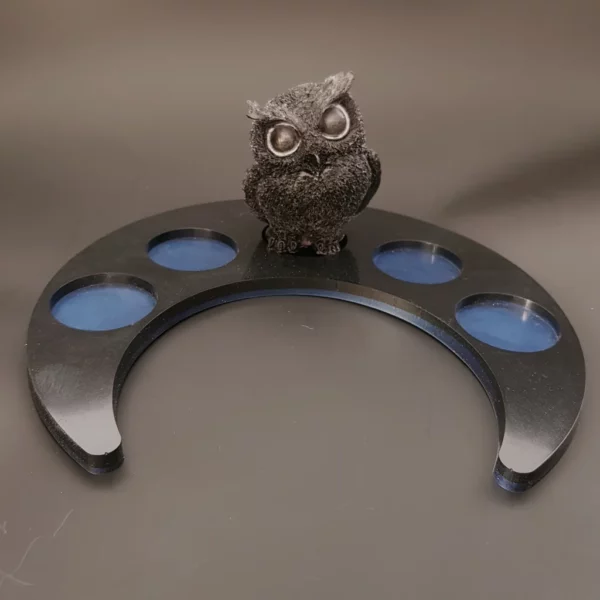 Bougeoir hibou en forme de lune