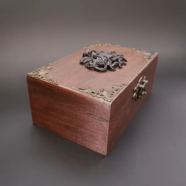 Boîte en bois décorée Kraken