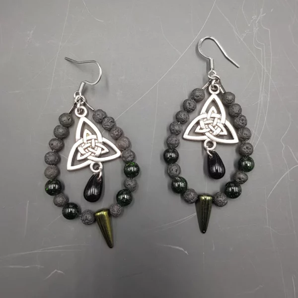 Boucles d'oreilles triquetra noeud celtique