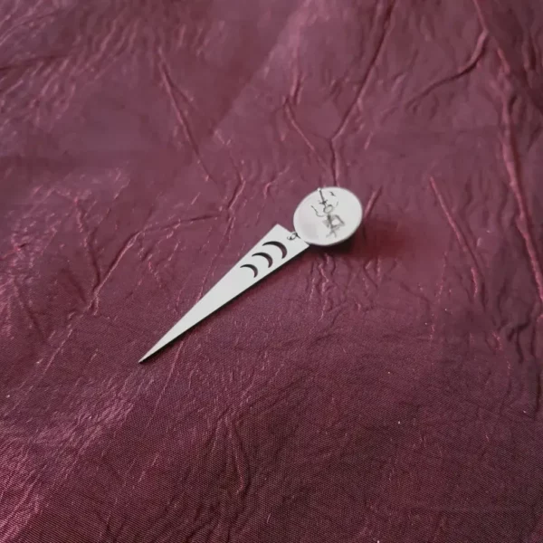 Boucles d'oreilles lune et améthyste – Image 4