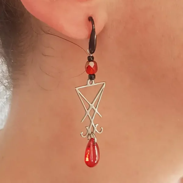 Boucles d'oreilles sigil de Lucifer – Image 2
