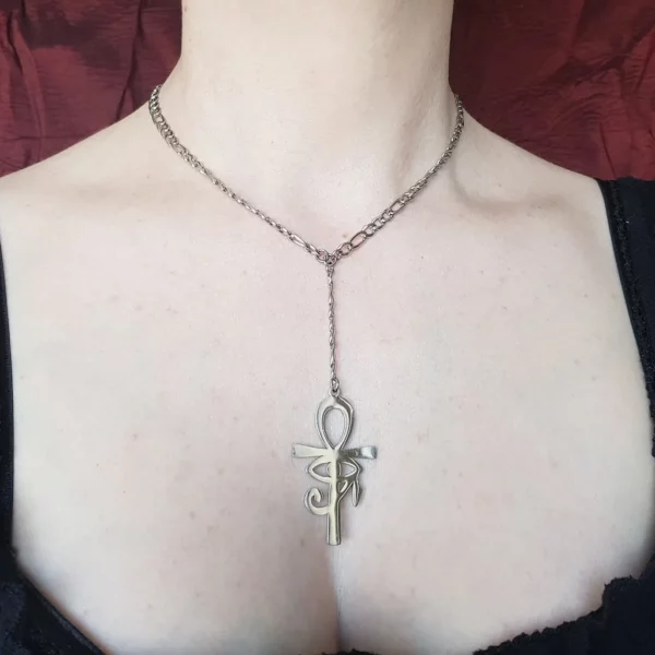 Collier croix de Ankh et oeil de Râ – Image 4