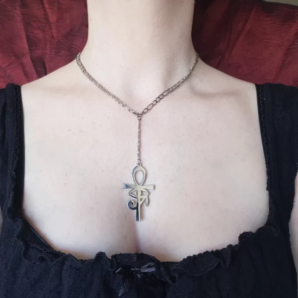 Collier croix de Ankh et oeil de Râ – Image 5