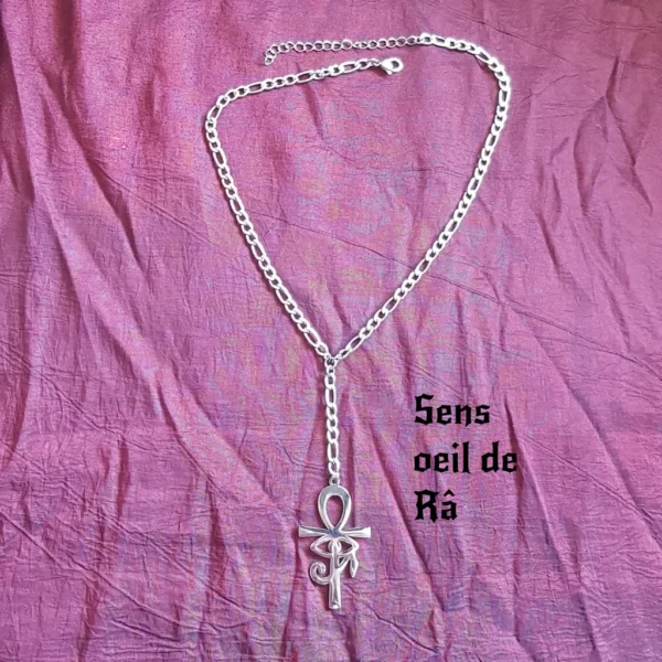 Collier croix de Ankh et oeil de Râ – Image 2
