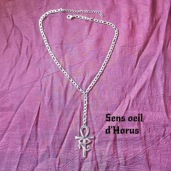 Collier croix de Ankh et oeil de Râ – Image 3