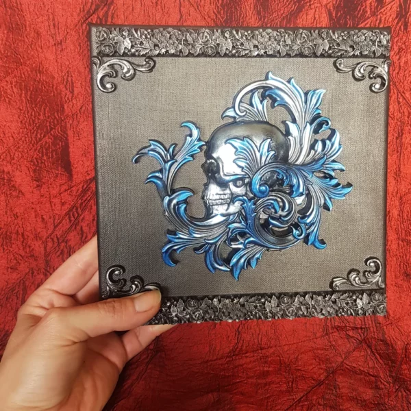 Décoration murale tête de mort baroque – Image 2