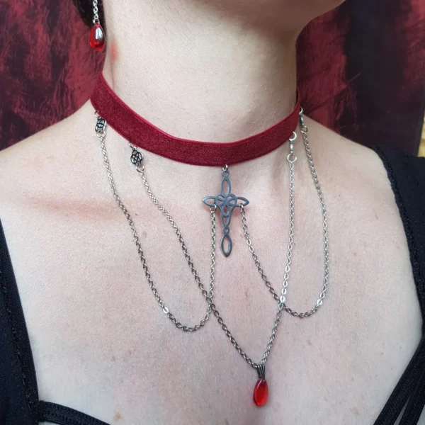 Collier ras de cou noeud et croix celtique – Image 4