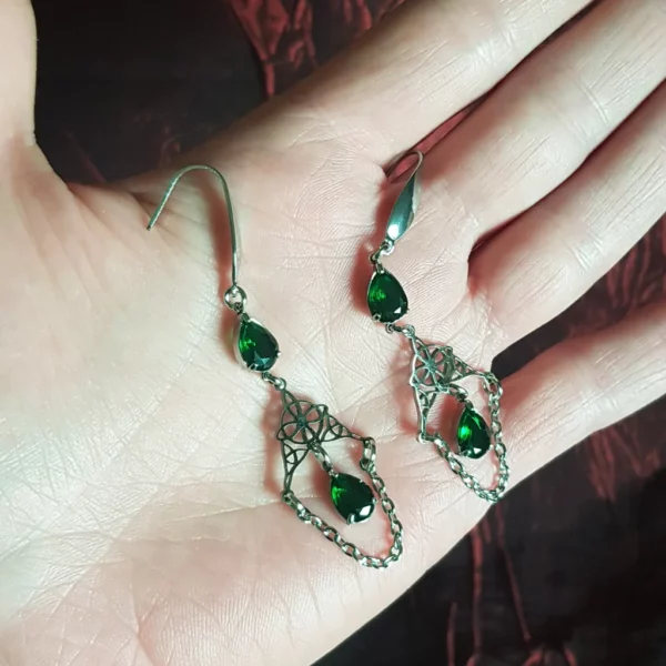 Boucles d'oreilles elfiques avec entrelacs