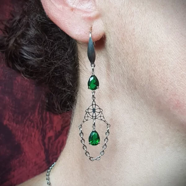 Boucles d'oreilles elfiques avec entrelacs