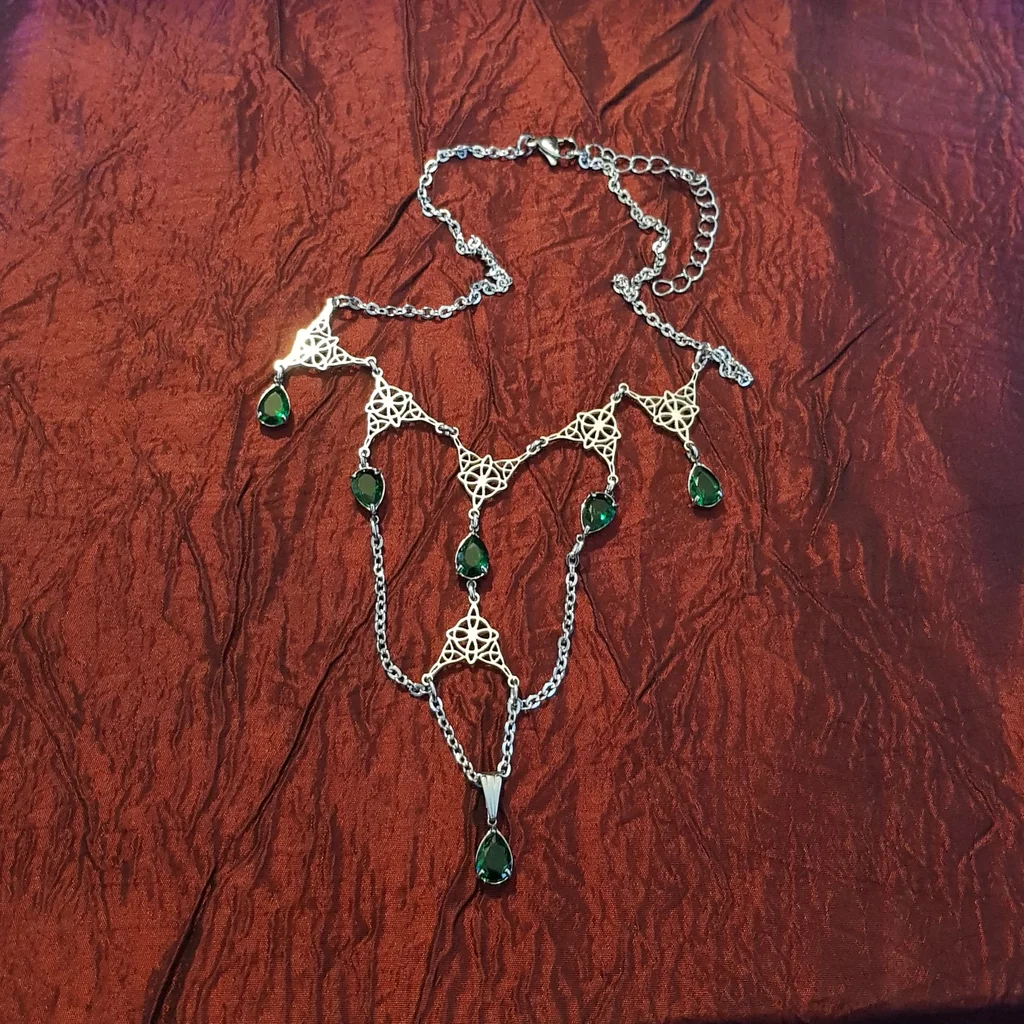 Grand collier elfique en acier inoxydable – Image 3