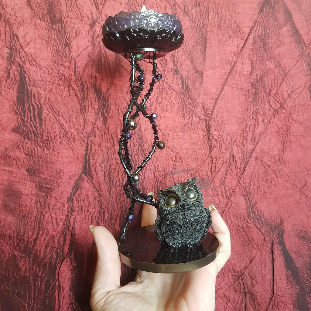 Bougeoir petit hibou d'automne – Image 3