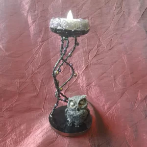 Bougeoir petit hibou d'automne
